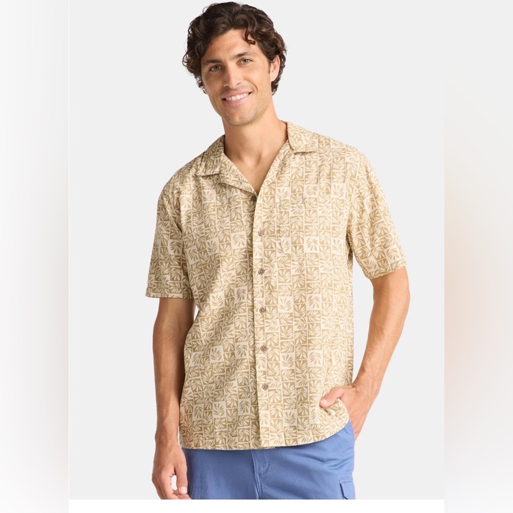 🌴George Linen Blend Men's Shirt Size XL(46-48)